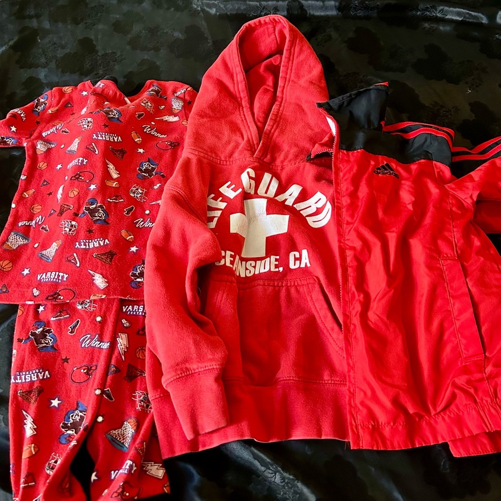LITTLE BOYS TRIO PJ’s SWEATSHIRT , JACKET